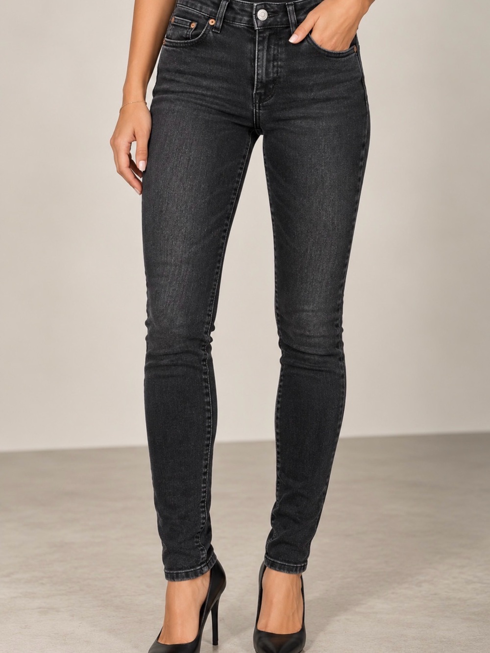 Zara Slim Black Skinny Jeans for Women Sz M/ 28